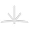 Ekena Millwork Alberta Architectural Grade PVC Gable Bracket, 96"W x 60"H x 6"D x 6"F, 15/12 Pitch GBP096X60X0606ALB00 - alternate 3